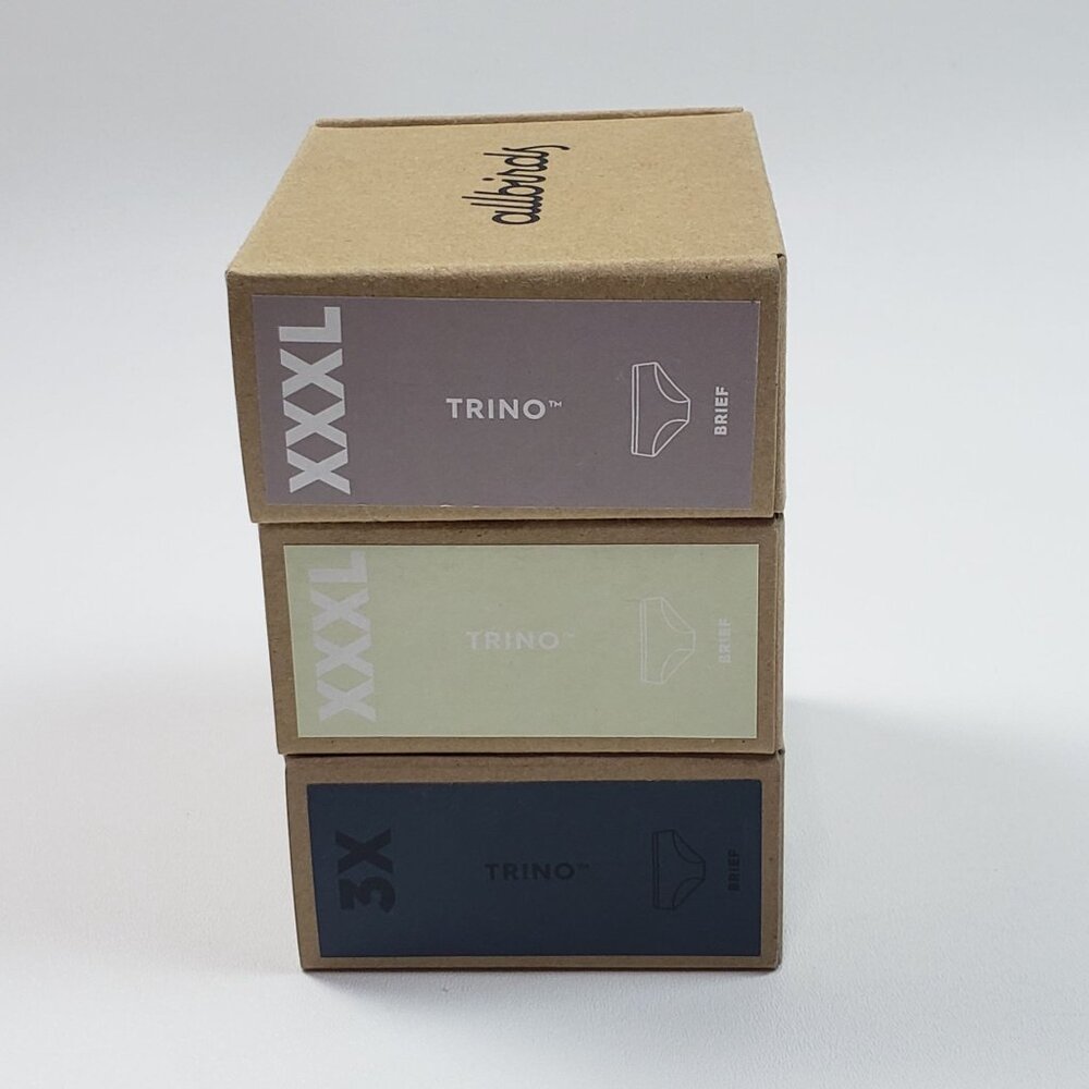 Allbirds Womens Brief Underwear Trino Blend 3-Pack 3X Storm Peppercorn Pitaya - Picture 12 of 13